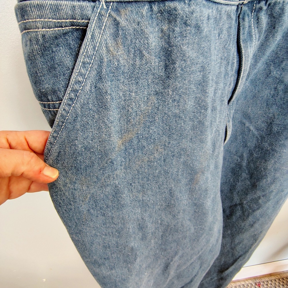 Walls Vintage Denim Overalls Mens 42x34 Medium Wash Workwear Carpenter T94030 DB - Picture 4 of 9